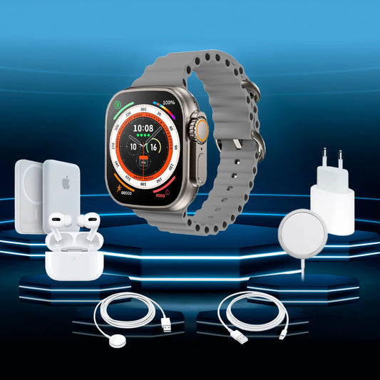 Kit Smartwatch 8 Ultra - 7 en 1 - Últimas unidades disponibles, ¡garantiza tu combo ya!