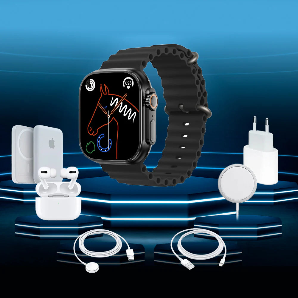 Kit Smartwatch 8 Ultra - 7 en 1 - Últimas unidades disponibles, ¡garantiza tu combo ya!