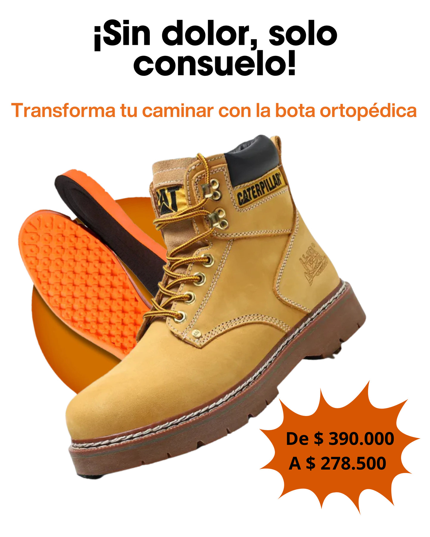 Botas Caterpillar Hombre Texana - Bota alta de cuero para hombre, antideslizante, cómoda, casual, amarilla, para las cuatro estaciones, zapatos de trabajo al aire libre, estilo moda británica